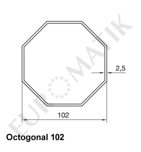 Adaptateur pour moteur Neo Ø 45 mm centre carré 10 mm pour tube octogonal 102 mm 