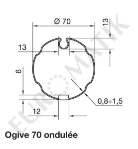 Adaptateur pour moteur Neo Ø 45 mm centre carré 10 mm pour tube rond à ogive 70 mm 