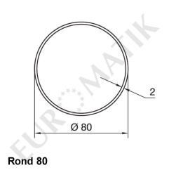 Adaptateur rond 78 mm à ogive  pour moteur Nice Neo M