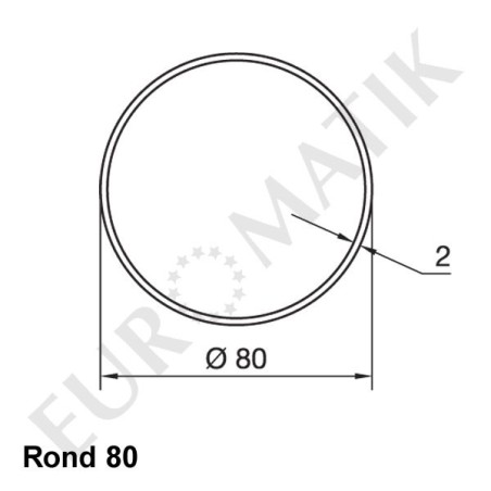 Adaptateur rond 78 mm à ogive  pour moteur Nice Neo M