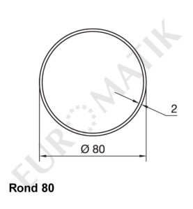 Adaptateur pour moteur Neo Ø 45 mm centre carré 10 mm pour tube rond 80 mm, rond 78 mm à ogive