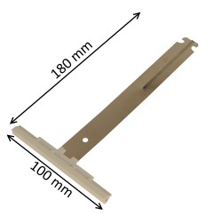 Attache de tablier à clipper pour tube octogonal et lame de 8 mm