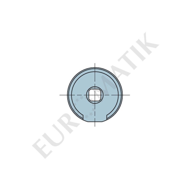 Adaptateur pour moteur Neo Ø 45 mm centre carré 10 mm pour tube rond 50 mm 