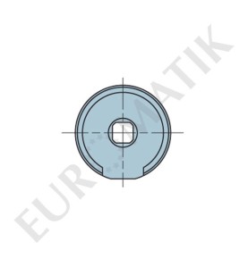 Adaptateur pour moteur Neo Ø 45 mm centre carré 10 mm pour tube rond 50 mm 