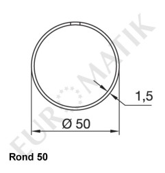 Adaptateur rond 50 mm pour moteur Nice Neo M