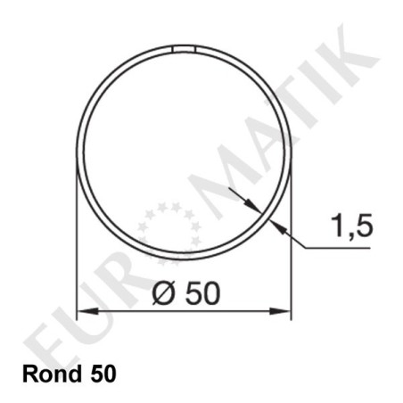 Adaptateur rond 50 mm pour moteur Nice Neo M