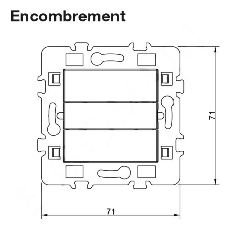 Inverseur à enclenchement à encastrer (sans plaque)