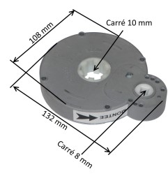 Treuil volet roulant ZFC270K gauche E:C8 S:C10