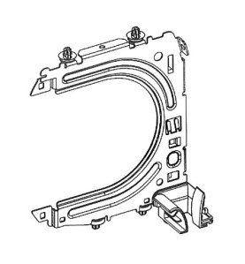 Console Profialis gauche avec clips pour coffre CV188