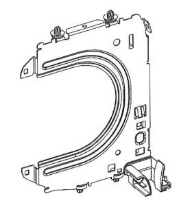 Console Profialis gauche avec clips pour coffre CV218