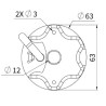 Schéma tête V221BSH Eckermann moteur filaire dimensions