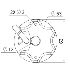 Schéma tête V221BSH Eckermann moteur filaire dimensions