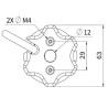 Schéma dimensions moteur eckermann 10 nm V220ASH