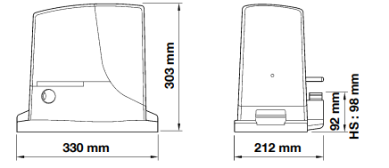 Dimensions de l'opérateur Robus